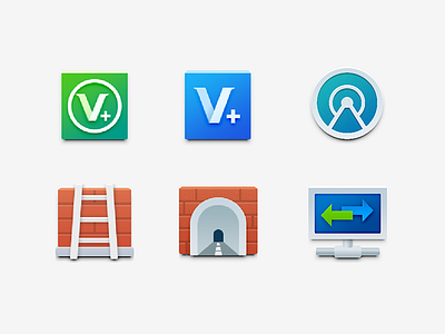 VPN Plus icon concepts icons