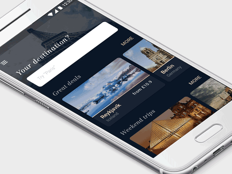 WiseFlight - Search android app concept design flight ui ui design ux