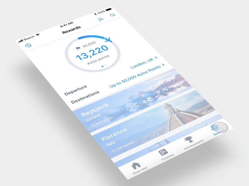 Walk Your Way to a Better Life concept flinto ios app
