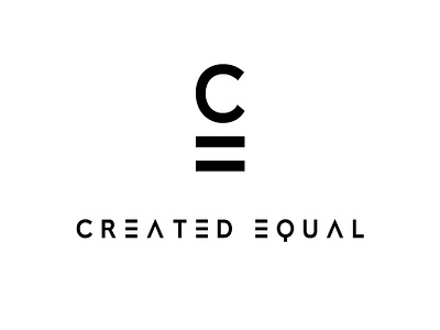 Created Equal Clothing art brand branding clean clothing clothing brand design flat graphic design icon identity illustrator lettering logo logo a day logotype minimal process flow typography vector