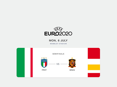 Euro 2020 Match Card adobe xd branding card europe fifa football italy soccer spain uidaily uiuix