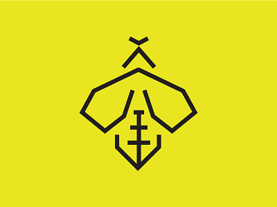 BEEBest Logo Concept bee concept design edges lines logo sharp simple vector yellow