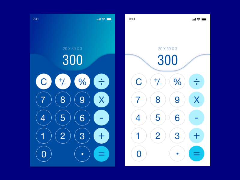 Daily UI Challenge #004 - Calculator by Waqas Saeed on Dribbble
