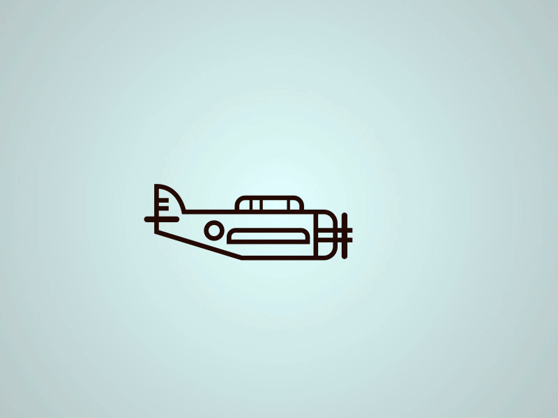 Fokker Plane animation fly fokker icon lines plane