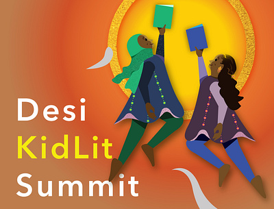 Desi KidLit Summit branding charectar charecter design design event illustration poster typography vector