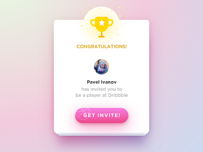 Debut shot! debut dribbble interface invite prize reward ui