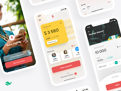 Mobile Bank Concept app background bank bank account bank app bank card banking banking app business cards design finance app fintech interface mobile app mobile bank mobile banking typography ui ux