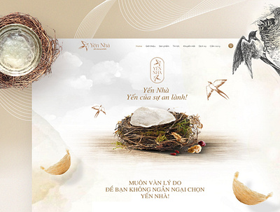 Yen Nha | Bird's nest | Layout website bird nest birds nest birds nest website design a day maydesign minimalist thietkecotam ui web design webdesign webdevelopment website yen sao