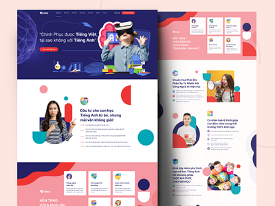 English central layout website design a day english central graphic design landing page maydesign thietkecotam ui web web design website