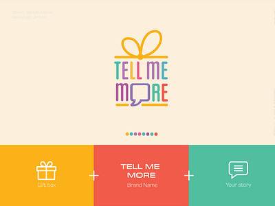 Tell Me More / Branding box box design boxgift brand branding branding design design a day design agency gift gift box gifts graphic design logo logodesign maydesign namecard overlappingelements tellmemore thietkecotam