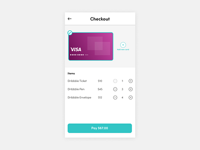 Daily UI #2 - Credit Card Checkout checkout creditcard design mobile app payment ui ui challenge ui design ui design challenge uidesign