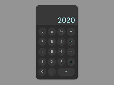 Daily UI #4 - Calculator calculator design mobile app neumorphic neumorphism ui ui challenge ui design ui design challenge uidesign