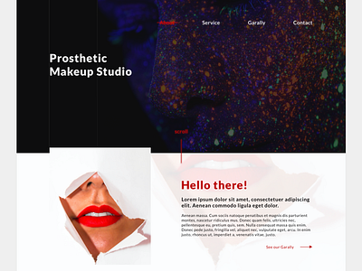 Prosthetic Makeup Studio Website - Landing page beauty landing page landingpage makeup neon neon colors ui ui design uidesign