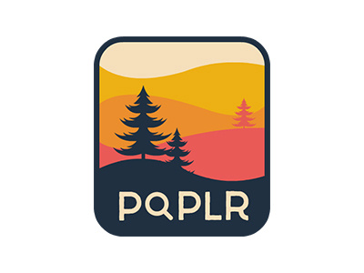 Poplr App hills logo mountain tree