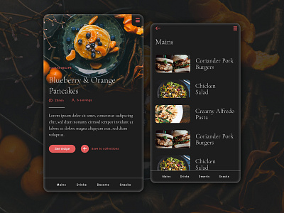 Recipe App food food app mobile app mobile design mobile ui recipe app ui uidesign uxdesign
