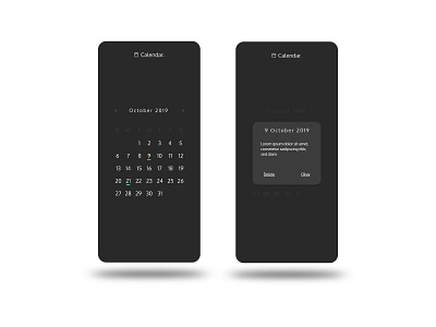 Simple calendar calendar calendar app calendar design calendar ui mobile mobile ui ui