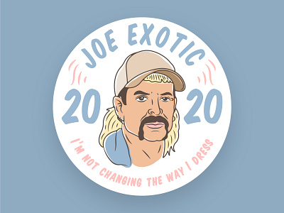 The man. The myth. The legend. Joe Exotic 2020 badge branding design designer graphic design icon illustration logo typography vector