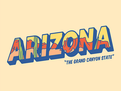 Arizona Postcard arizona bold design graphic design illustration typography vector