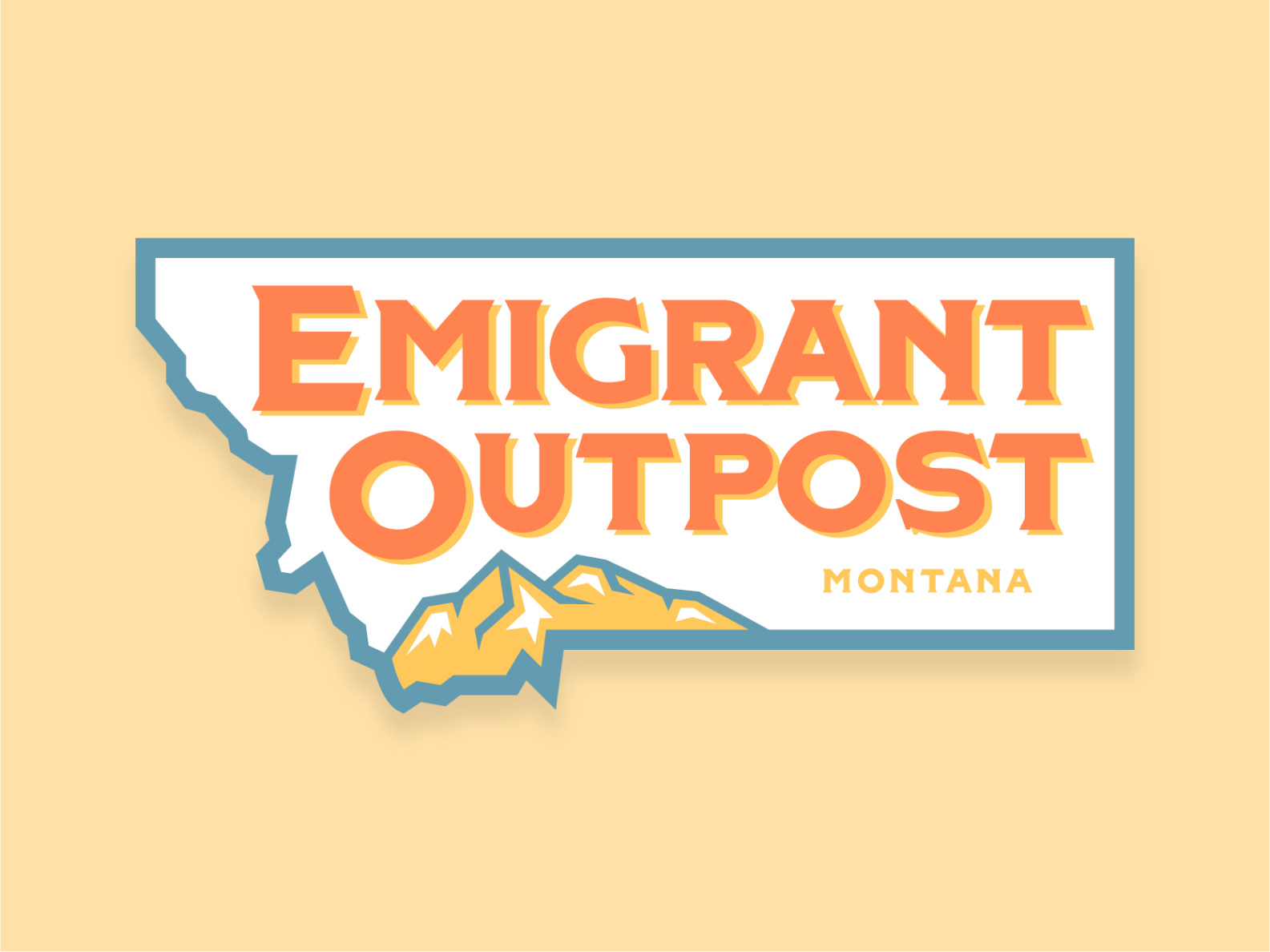 Emigrant Outpost Sticker by Nick Catalfamo on Dribbble