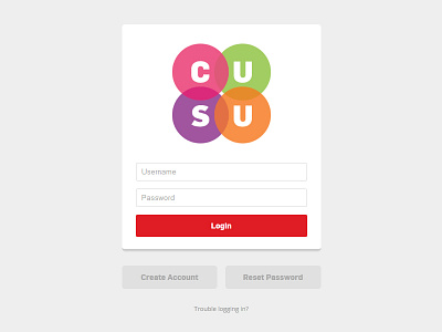 CUSU Login Page in log login