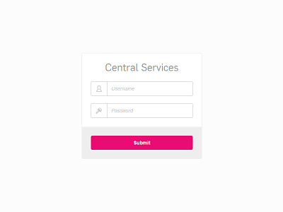 Central Services Login Page admin cms intranet login ui