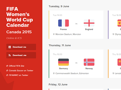 Women's World Cup Calendar 2015 calendar canada cup fifa football soccer world wwc