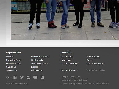 CUSU Website Footer