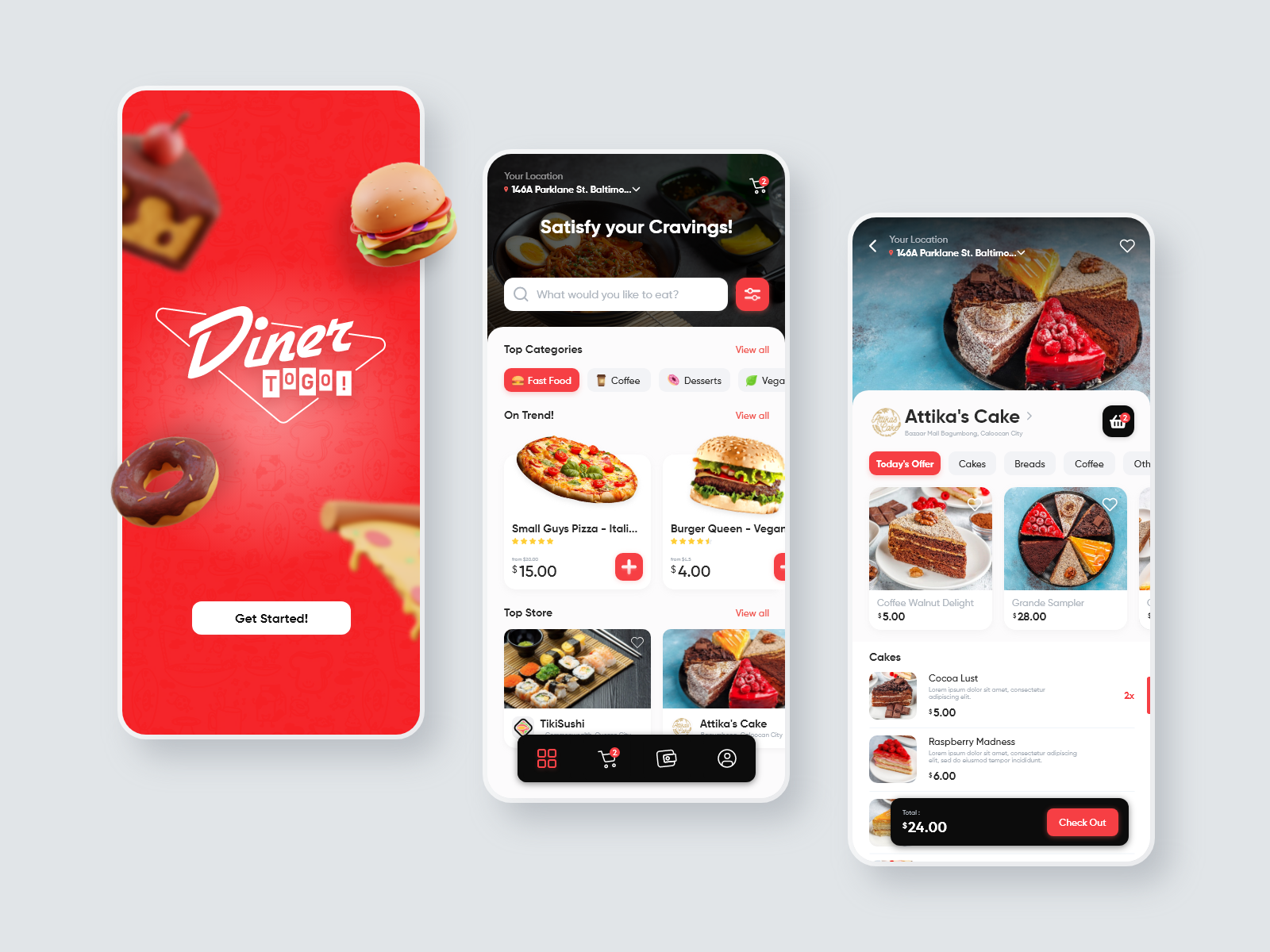 Food App by Paul Esguerra on Dribbble