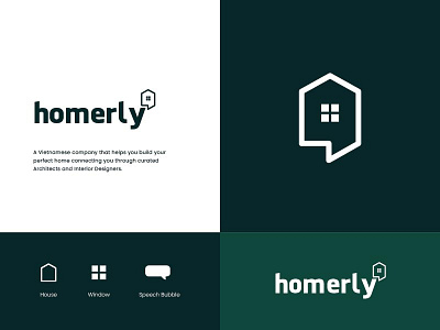 Homerly.vn architecture brand branding design home homerly house house symbol icon interior logo logo symbol