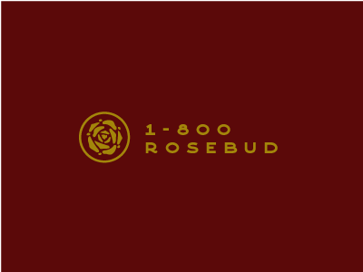 1-800 Rosebud 1 800 rosebud branding identity logo rosebud thirty logos thirty logos challenge