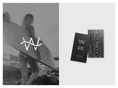 Branding for surf-style furniture WAVE/WOOD branding businesscard idea logo minimal tyshchenko vanwalko yobko
