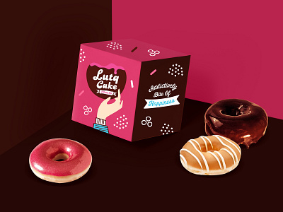 Lutq Cake cake chocolate delicious design donut packagingdesign premium strawberry tasty