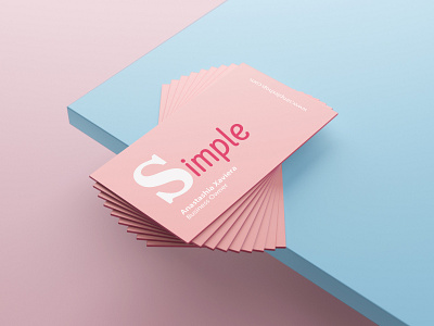 Simple branding businesscard pink