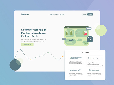 FLOOD MONITORING SYSTEM (BARING) clean dashboard disaster flood flooding floods graphic minimalist monitoring monitoring dashboard system ui ui ux uiux ux design water web design