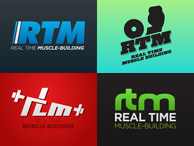 RTM Logo Concepts brand concepts design identity logo muscle muscle building sports symbol