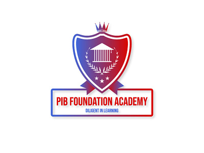 PIB Foundation Academy Logo preview image. education education logo graphic design learning logo logo logo design online education logo online learning logo