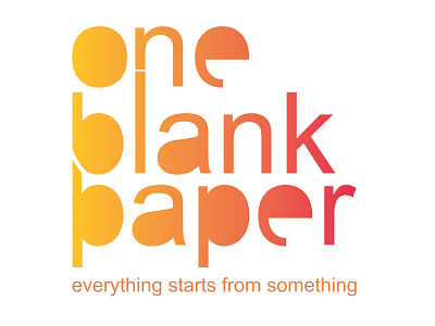 Logo - One Blank Paper adobe illustrator app design icon logo