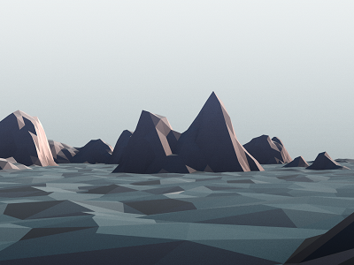 Low Poly Landscape 3d flat landscape low poly polygon