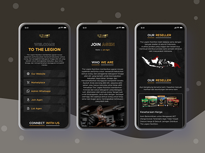 The Legion - Landing Page Mobile branding creative design design gym landing page mobile app mobile ui ui website