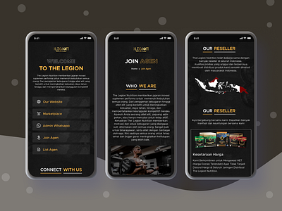 The Legion - Landing Page Mobile