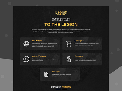 The Legion - Landing Page branding creative design darkmode design landing pagr mobile app ui website