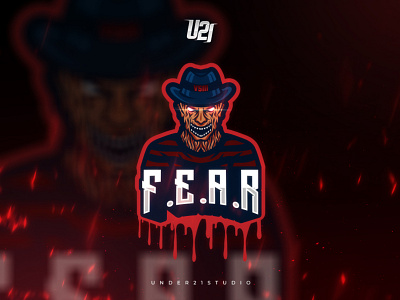 "FEAR" Gaming Logo For Streamer joystick