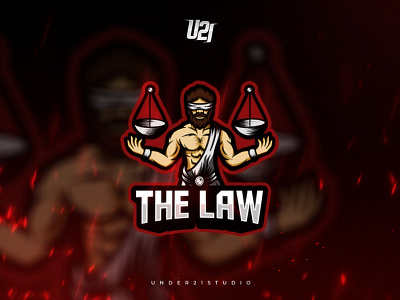 "THE LAW" GAMING LOGO FOR STREAMER