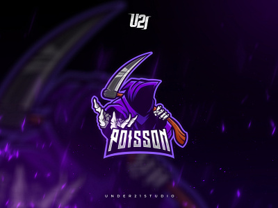 "POISSON" GAMING LOGO FOR STREAMER joystick