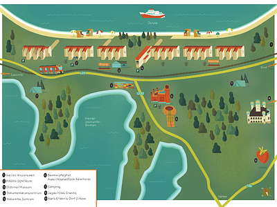 Colossus of Prora architecture beach colourful dani maiz germany historical illustrated map illustration map map illustration turism