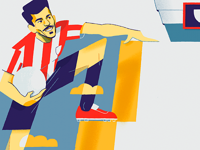 Athletic Club Bilbao: Road to the first football team basquenland character design dani maiz editorial illustration football illustration magazine illustration soccer youngplayer