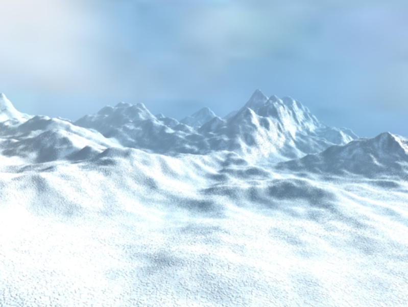 snow mountain 3d model