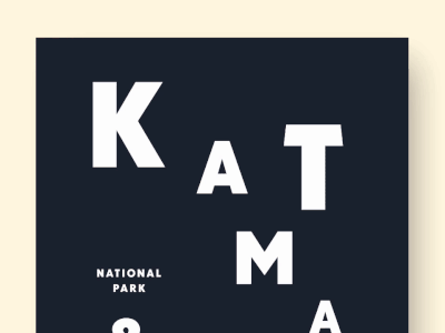 Katmai National Park gif gradient park poster type
