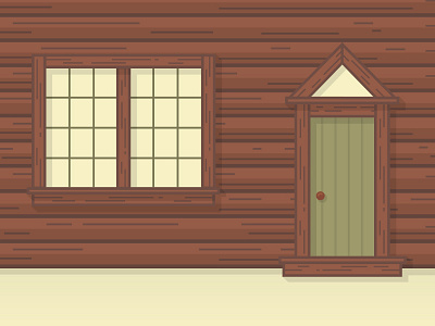 Cabin WIP log cabin poster wip