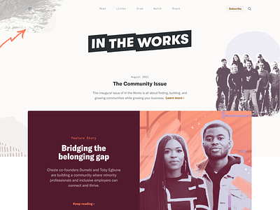 Introducing In the Works blog brand branding collage design editorial illustration photograpy site design typography